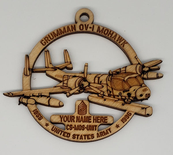 Limited Edition U.S. Army - OV-1 Mohawk Ornament - Single Layer