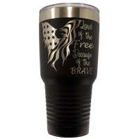 30 oz. Land of the Free Because of the Brave Tumbler